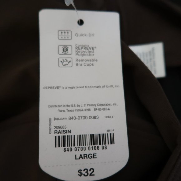 Xersion Raisin Medium Support Racerback Sports Bra - Large - Picture 6 of 9